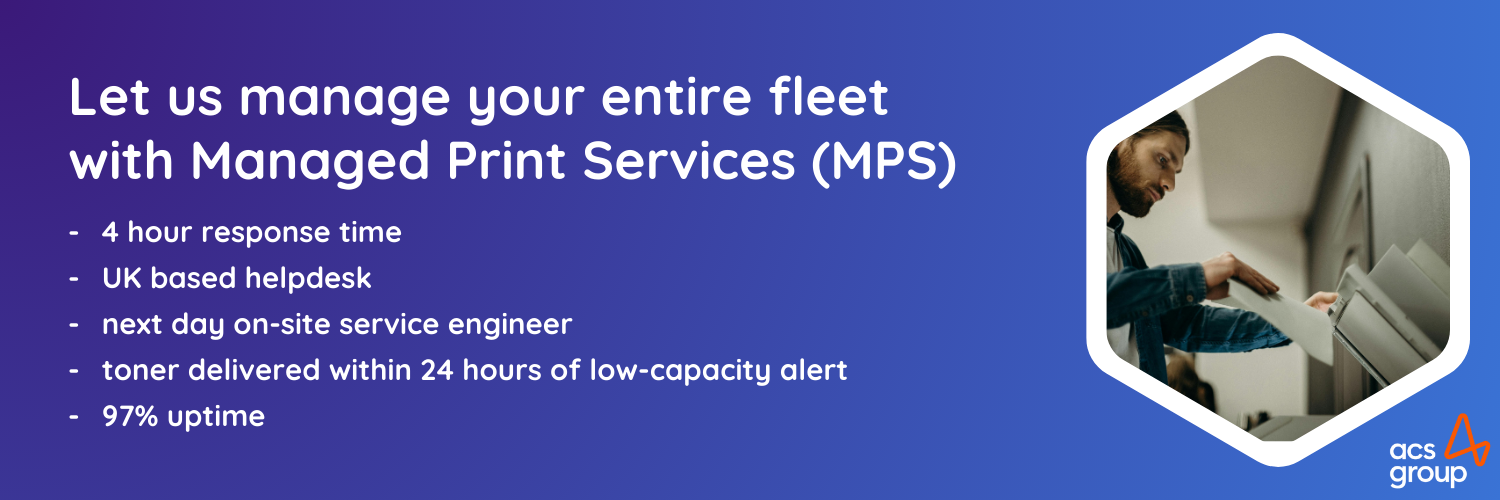 Let us manage your entire fleet with Managed Print Services. Click to find out more.